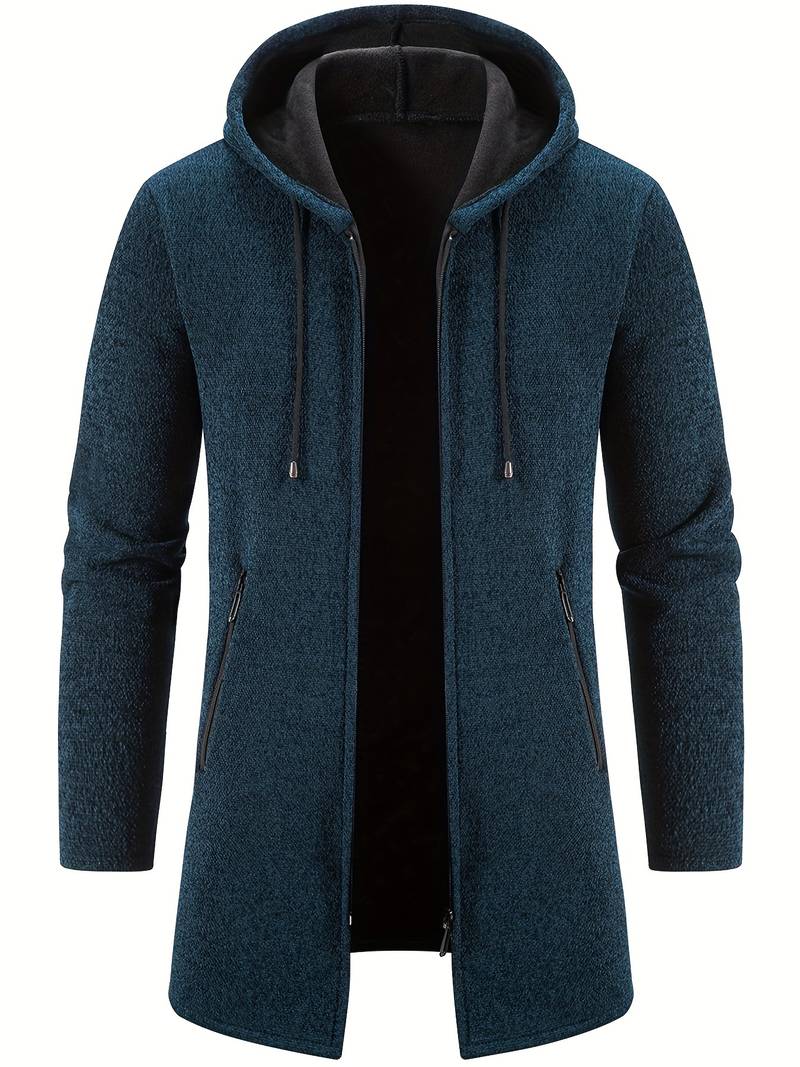 Men’s Zip-Up Hooded Sweatshirt | Warm Style