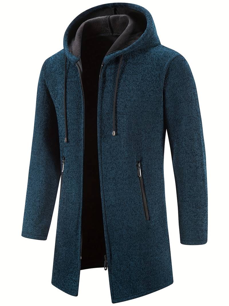 Men’s Zip-Up Hooded Sweatshirt | Warm Style