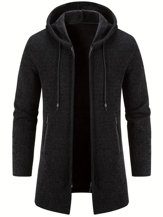 Men’s Zip-Up Hooded Sweatshirt | Warm Style