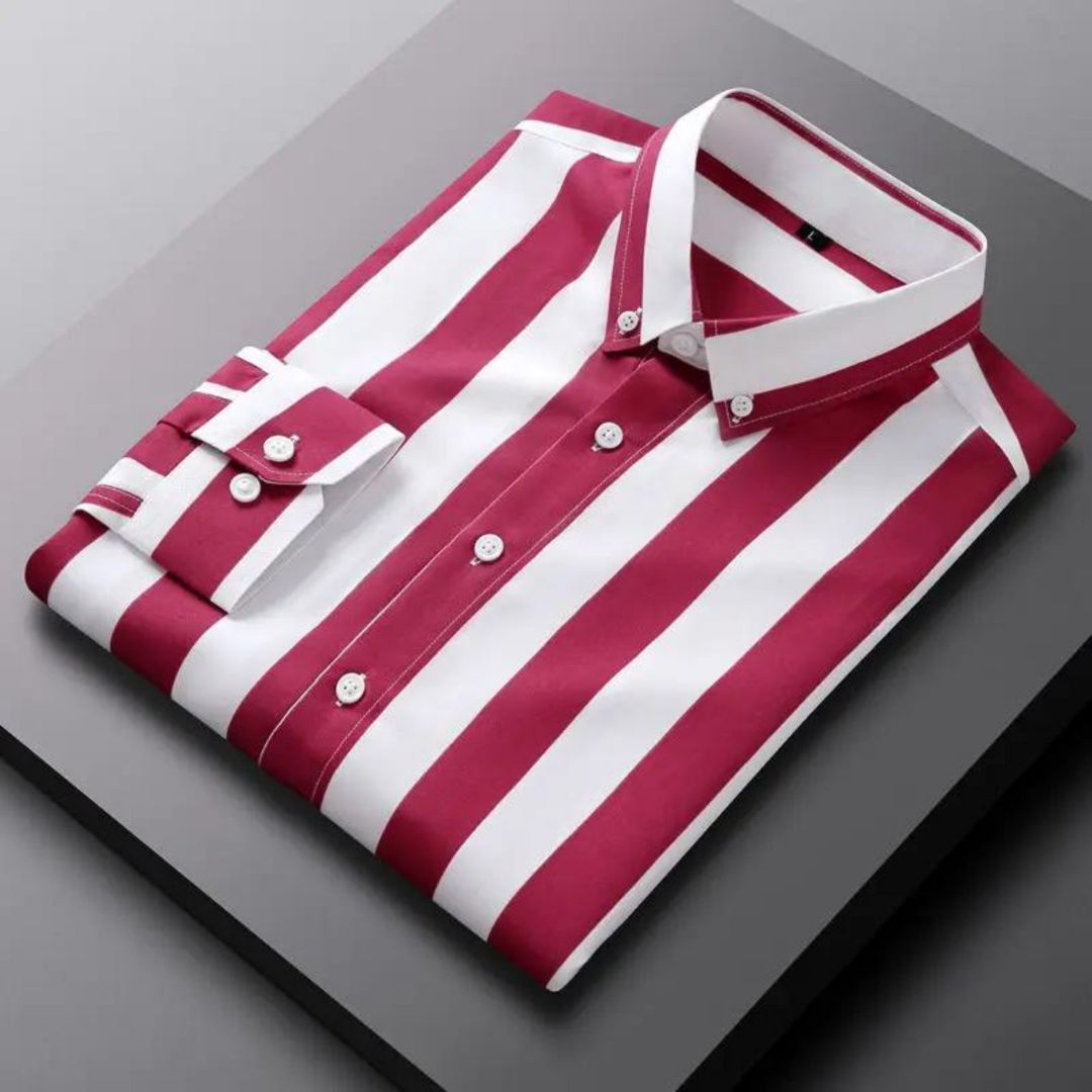 Chemise Rayée Stylée Pour Homme | Décontractée
