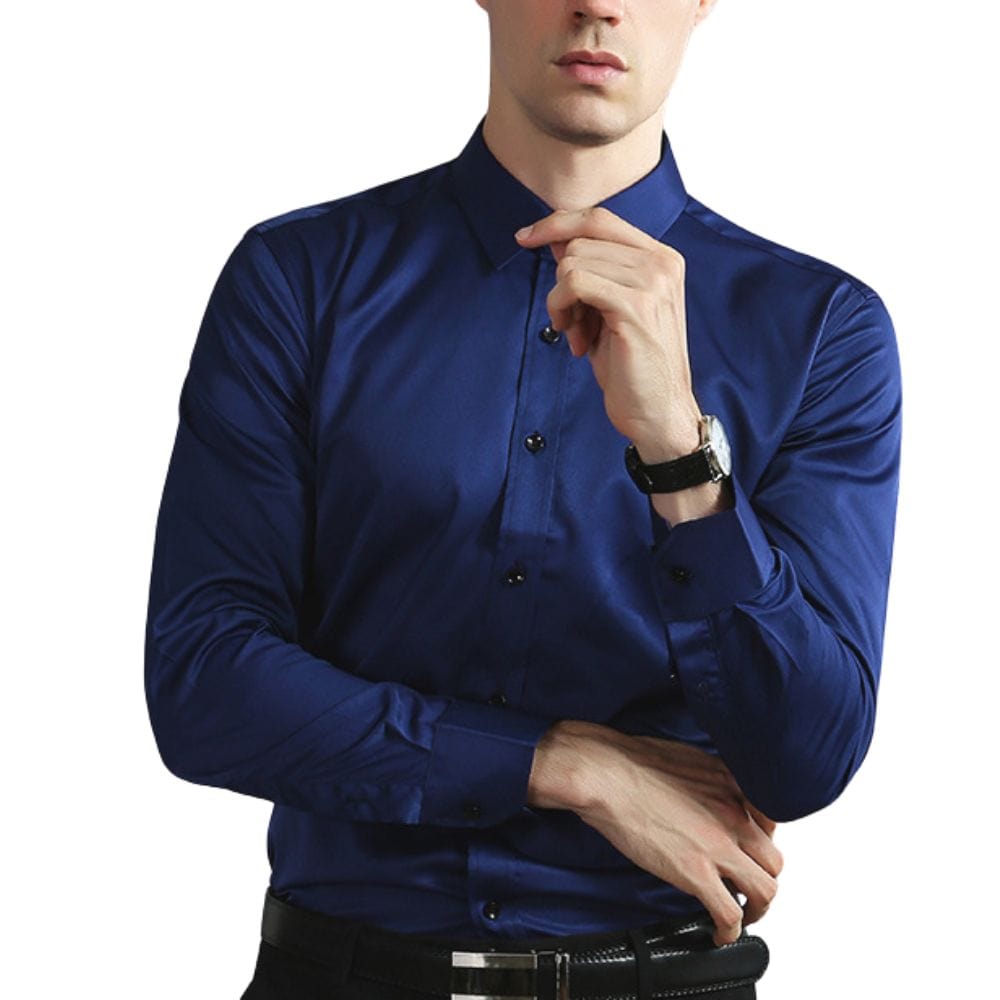 Chemise Stretch Anti-Froissement Pour Hommes | Élégante