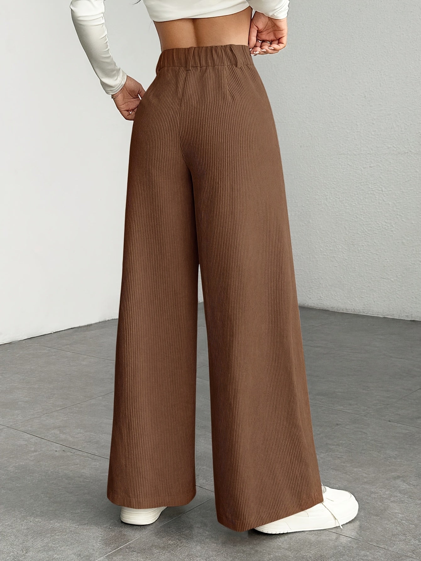 Womens Wide Leg Trousers | High-Waisted