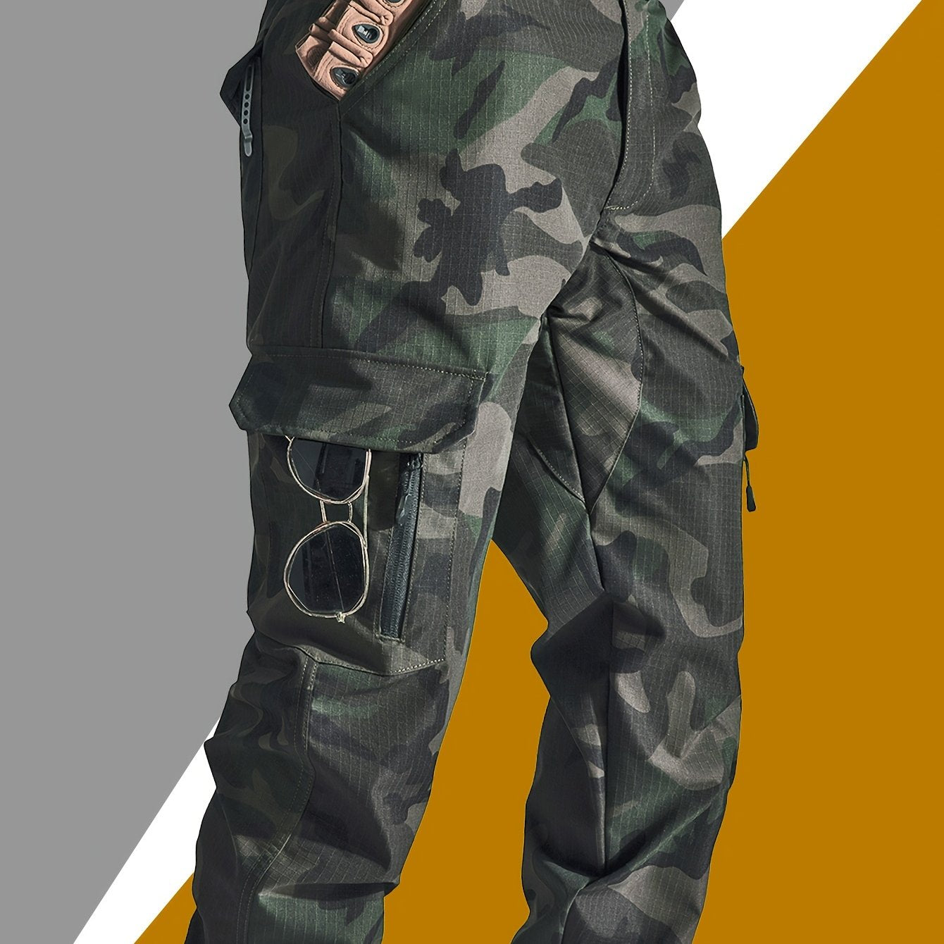 Mens Multi-Pocket Camouflage Work Trouser