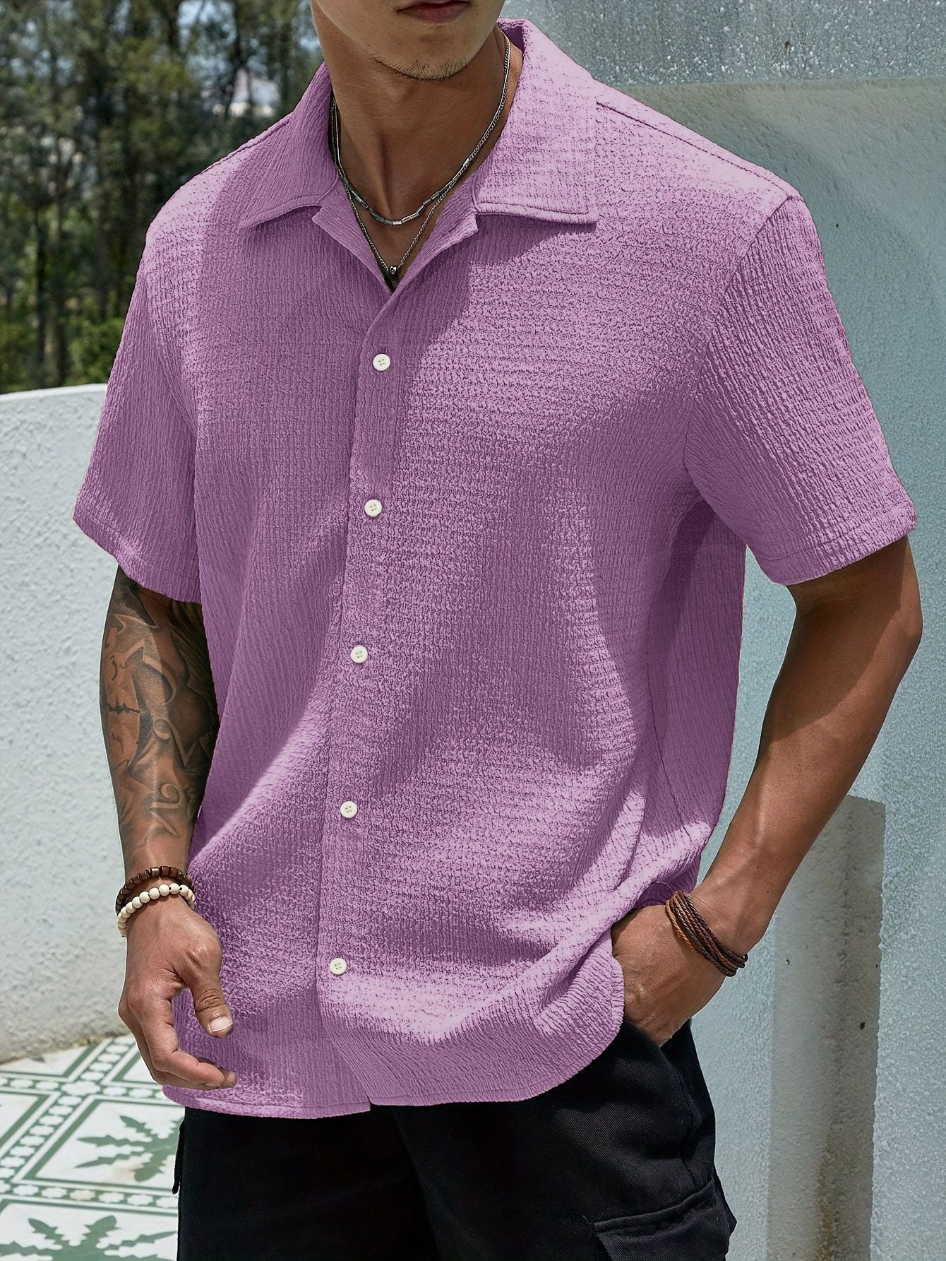 Chemise à Boutons pour Hommes | Décontractée
