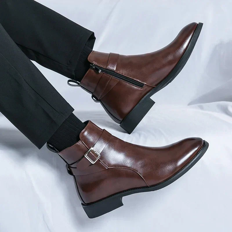Mens Chelsea Boots  | Sleek Classic with Side Zipper