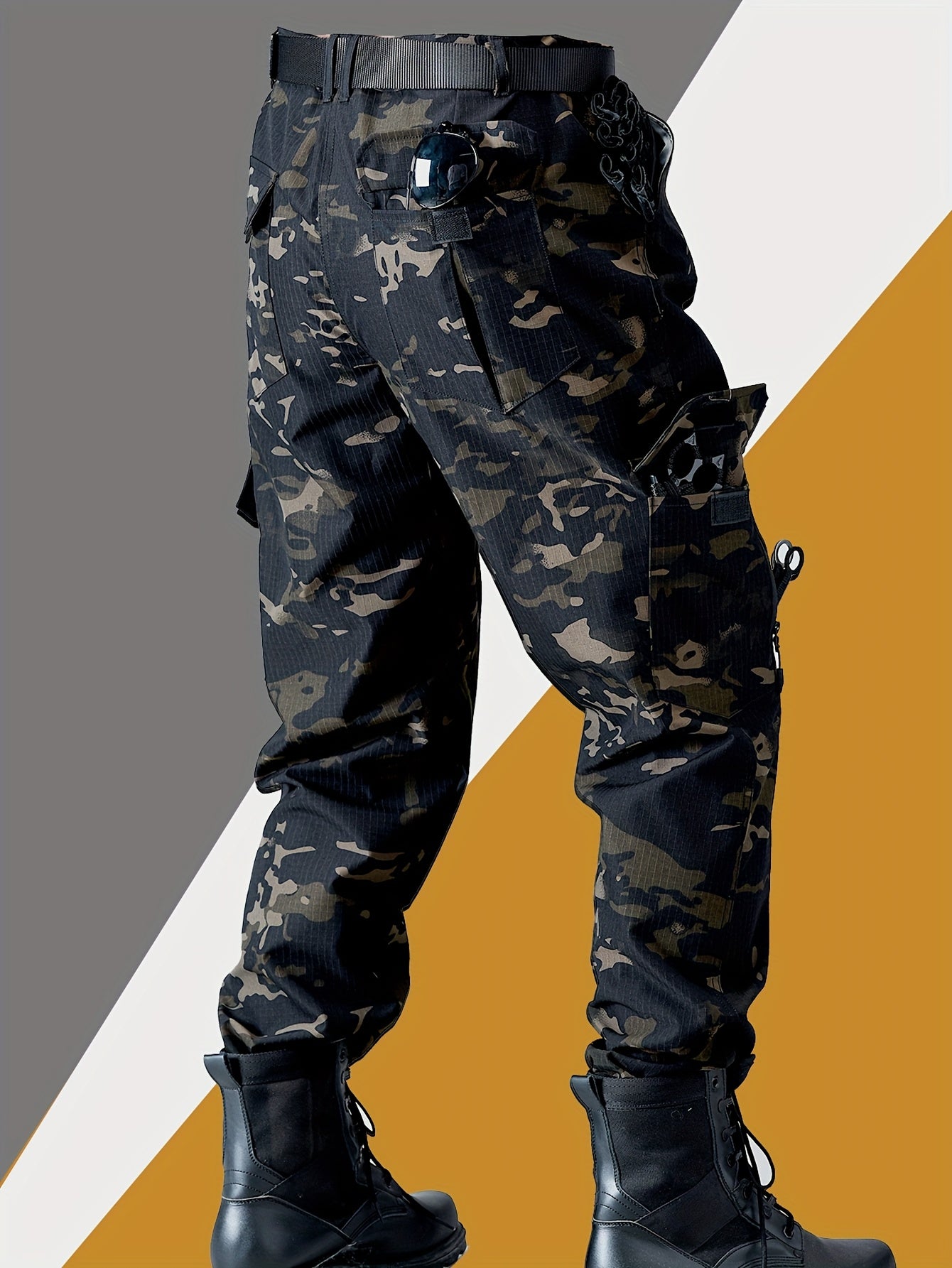 Mens Multi-Pocket Camouflage Work Trouser