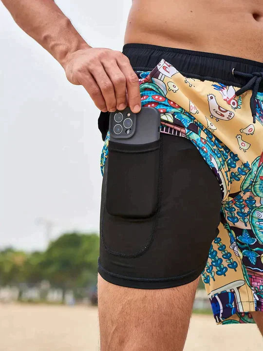 Men’s Athletic Swim Shorts | Compression Lined
