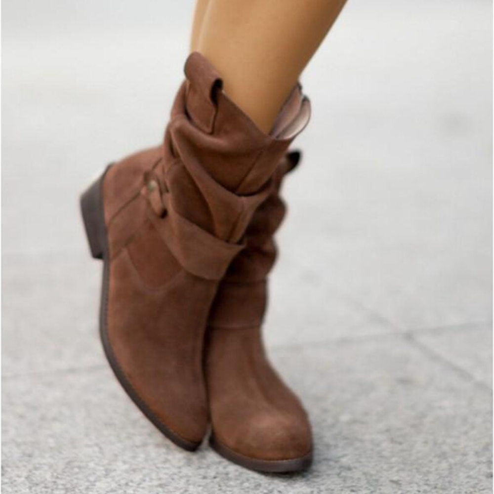 Bottines Élégantes pour Femmes | Bout Rond avec Fermeture Éclair