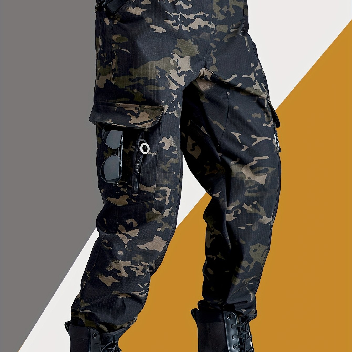 Mens Multi-Pocket Camouflage Work Trouser
