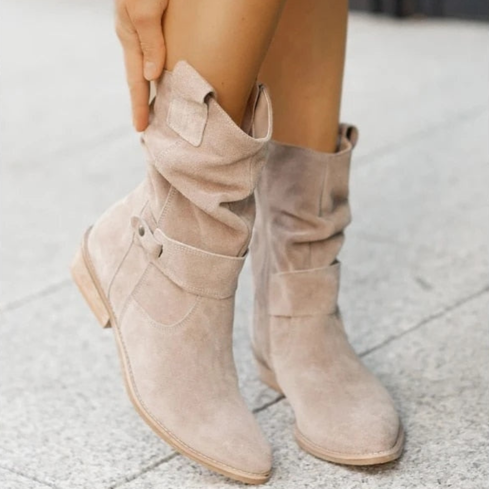 Bottines Élégantes pour Femmes | Bout Rond avec Fermeture Éclair