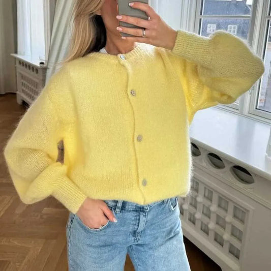Women’s Classic Knit Sweater | Front Button Design