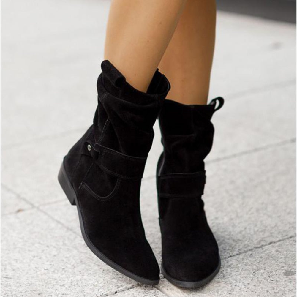 Bottines Élégantes pour Femmes | Bout Rond avec Fermeture Éclair