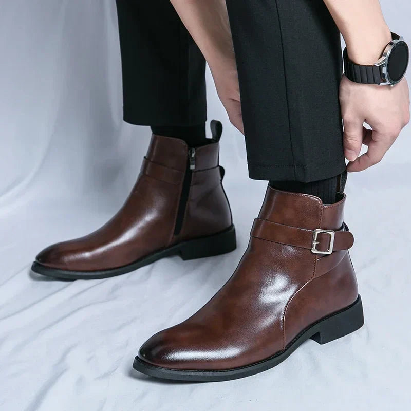 Mens Chelsea Boots  | Sleek Classic with Side Zipper