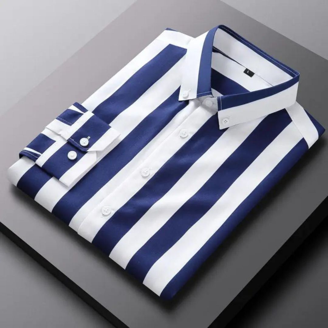 Chemise Rayée Stylée Pour Homme | Décontractée