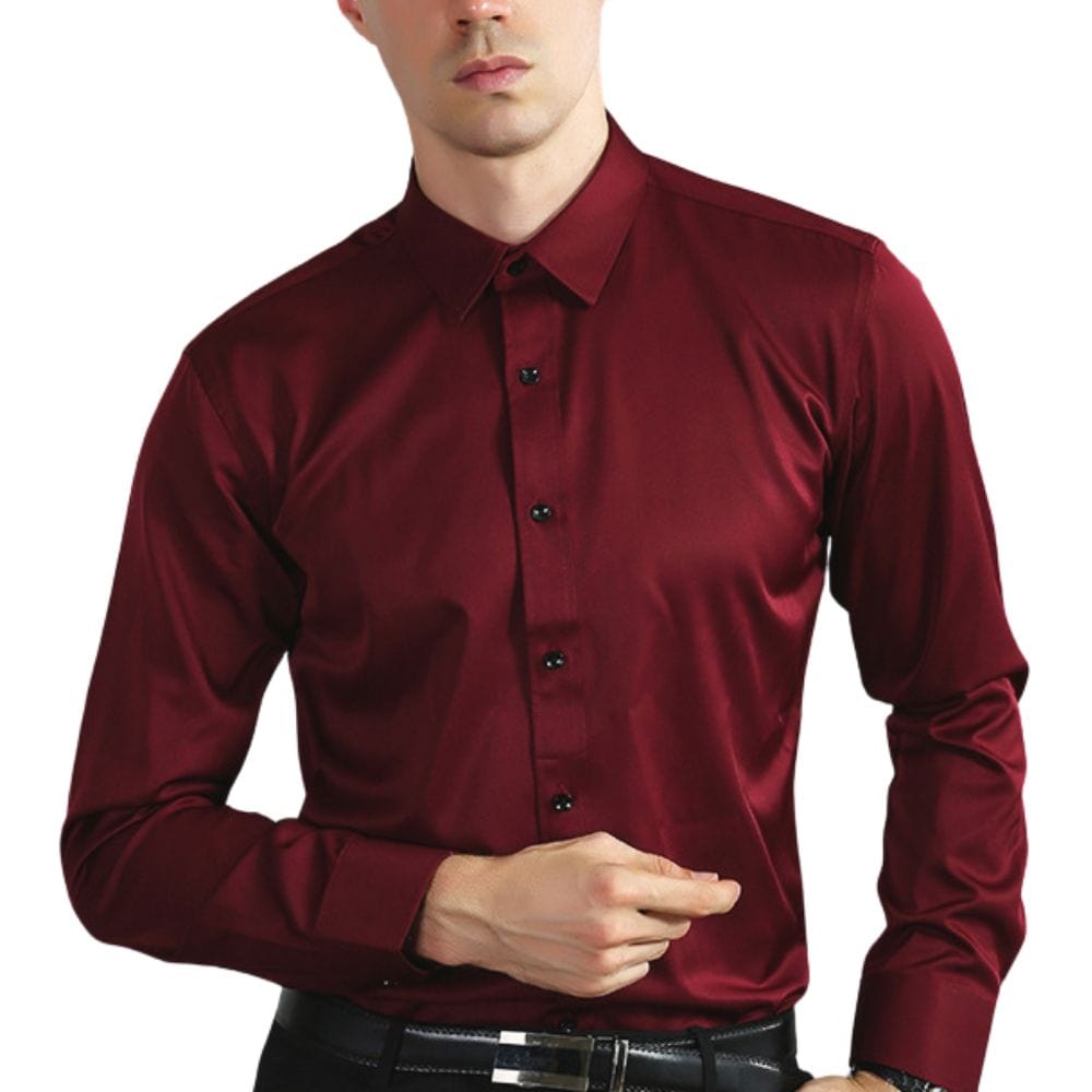 Chemise Stretch Anti-Froissement Pour Hommes | Élégante