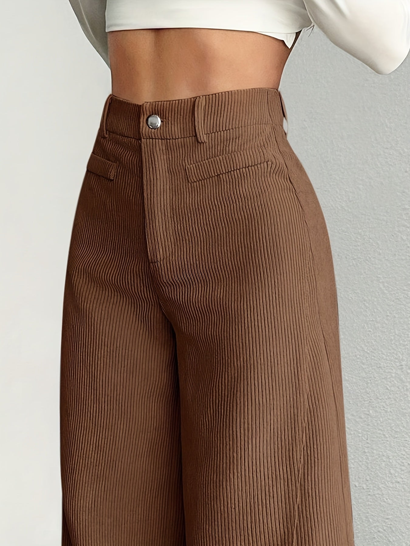 Womens Wide Leg Trousers | High-Waisted