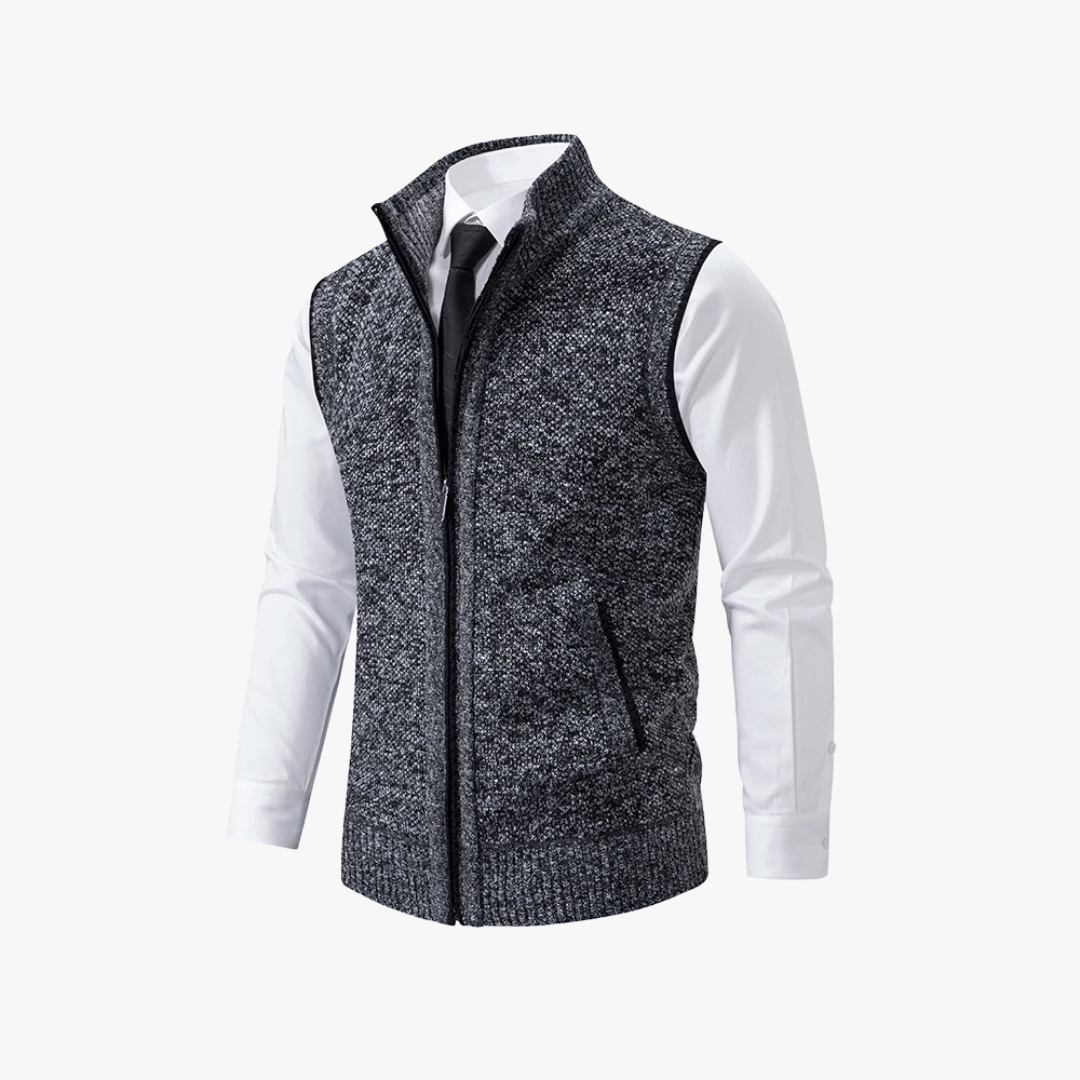 Gilet Tricoté Zippé pour Hommes | Décontracté