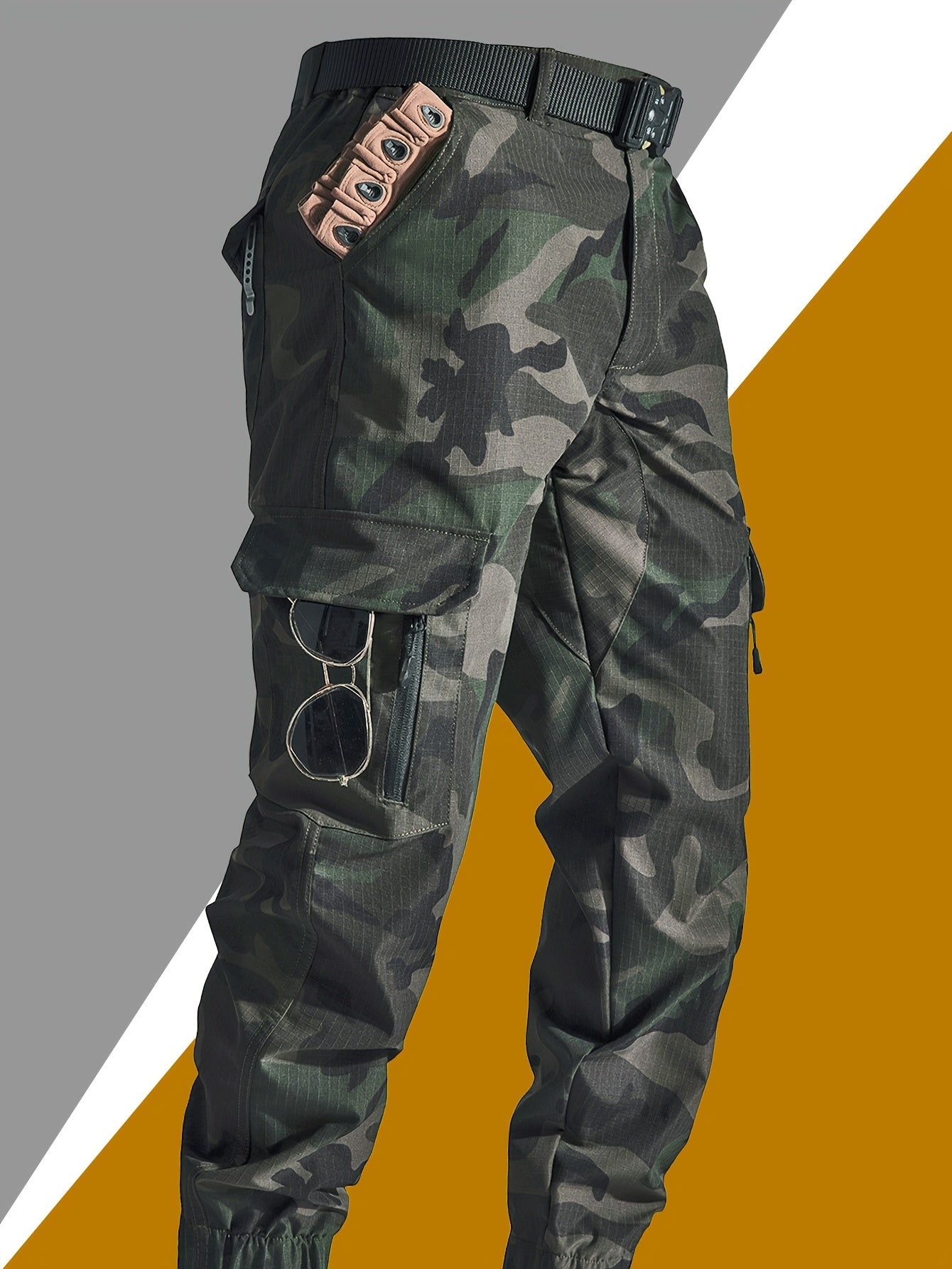 Mens Multi-Pocket Camouflage Work Trouser