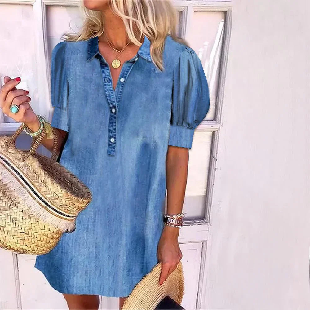 Women’s Cozy Denim Dress | Mini
