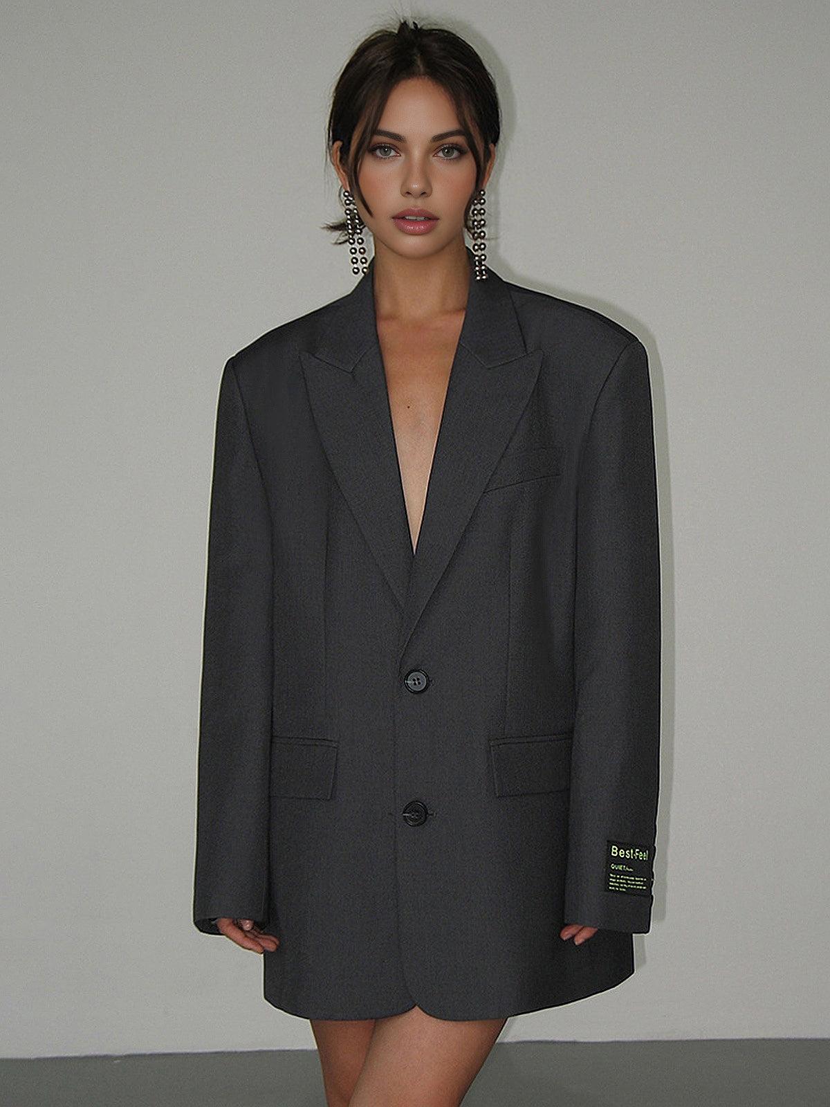 Women's Oversized Blazer | Classic Lapel Design