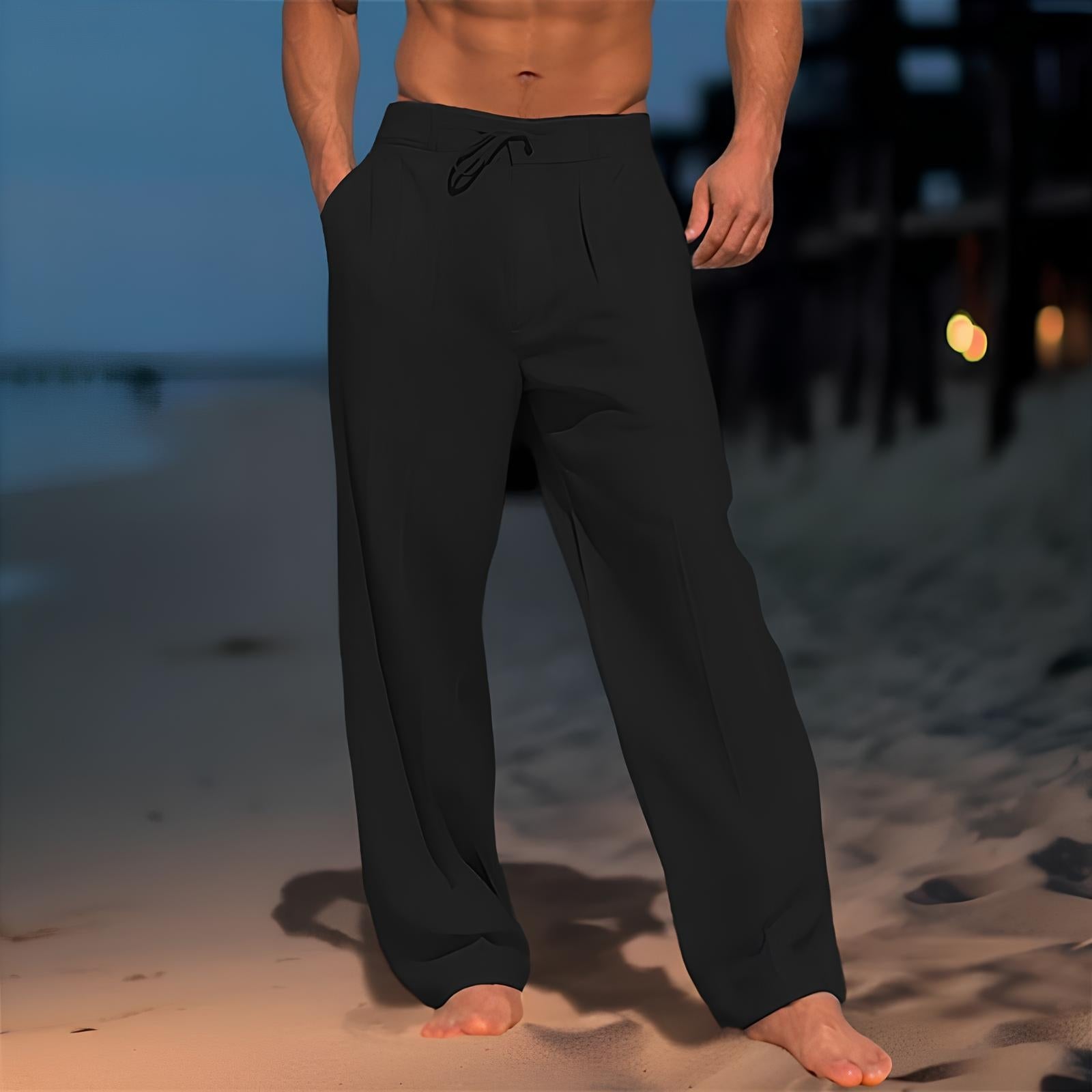 Bernard – Pantalon en Lin Fluide pour Confort et Éléganc