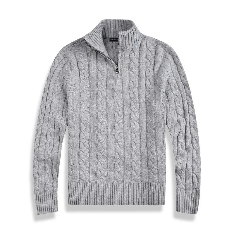 Men’s Old Money Half Zip Sweater | Winter Long Sleeve