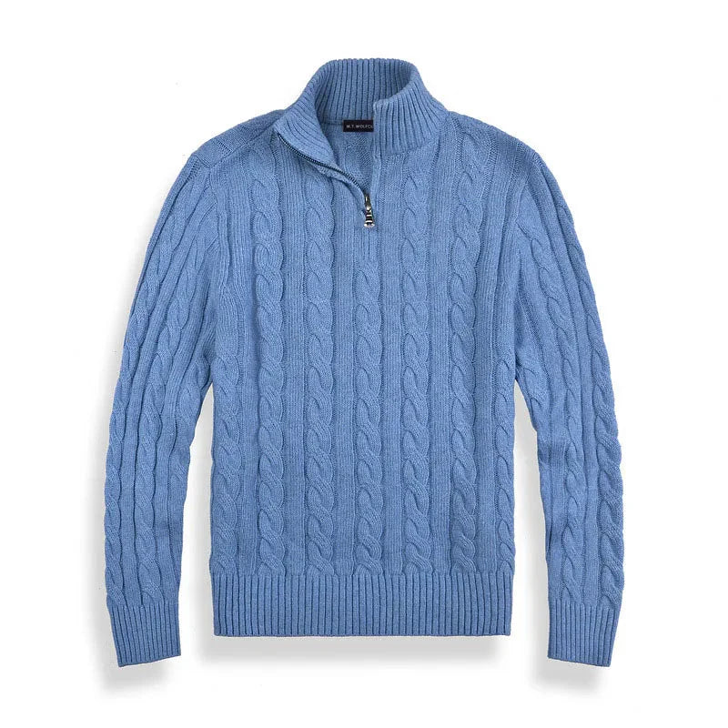 Men’s Old Money Half Zip Sweater | Winter Long Sleeve