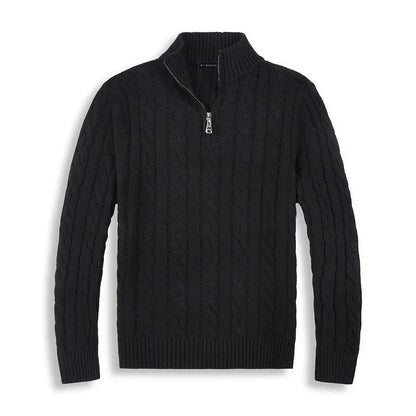 Men’s Old Money Half Zip Sweater | Winter Long Sleeve