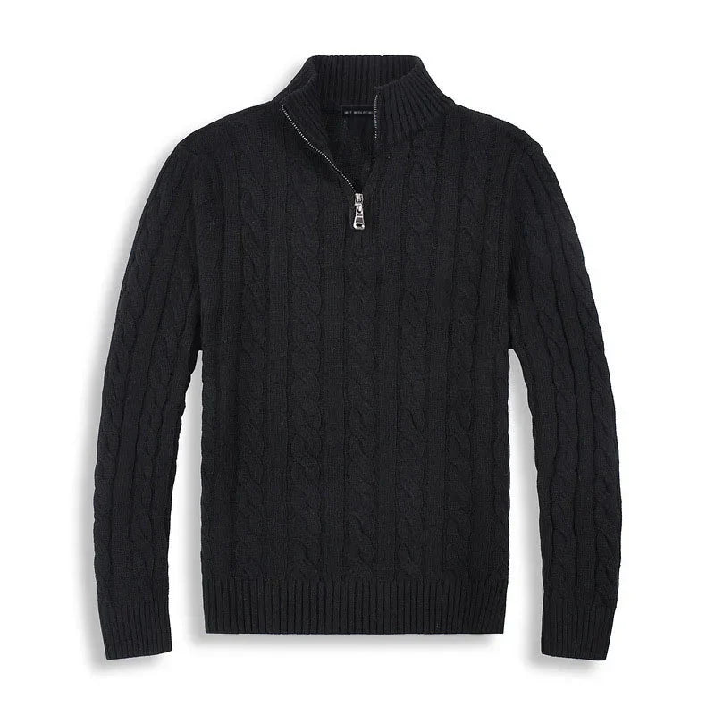 Men’s Old Money Half Zip Sweater | Winter Long Sleeve
