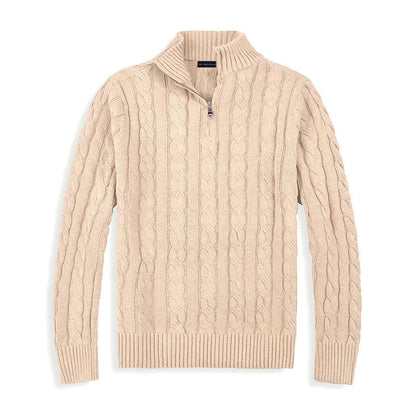 Men’s Old Money Half Zip Sweater | Winter Long Sleeve