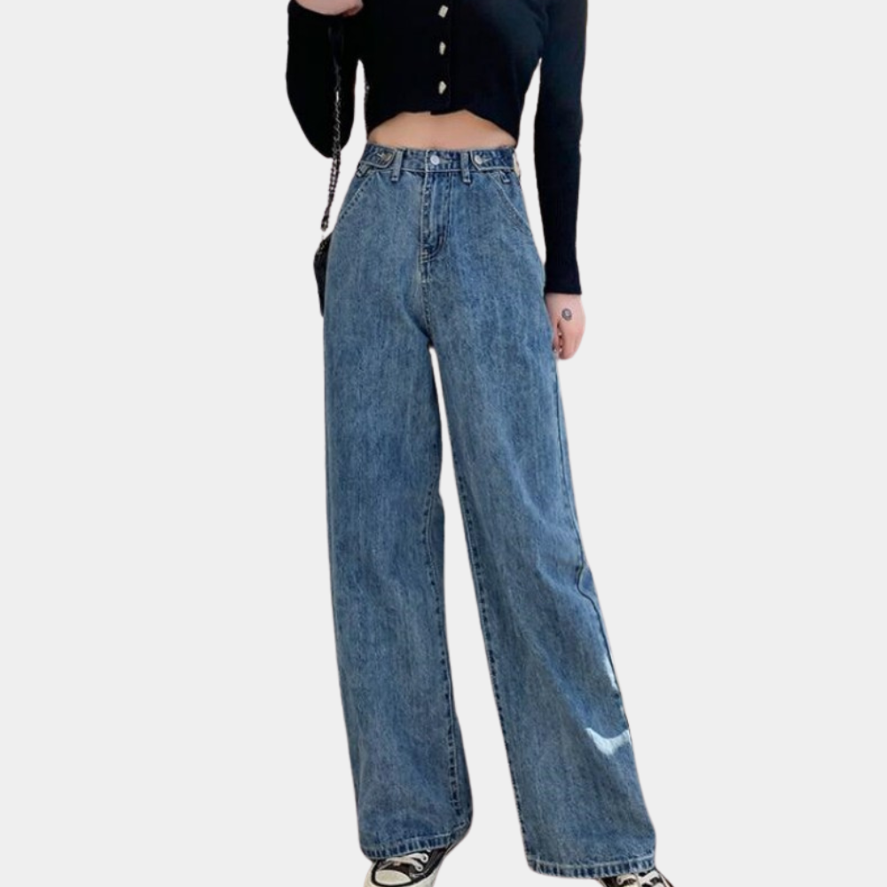 Women’s Cozy Wide-Leg Jeans | Winter jeans