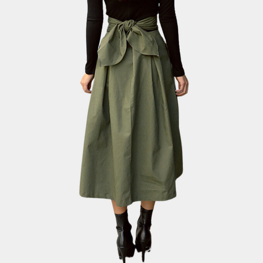 Women’s Pleated Tie-Back Skirt | Midi