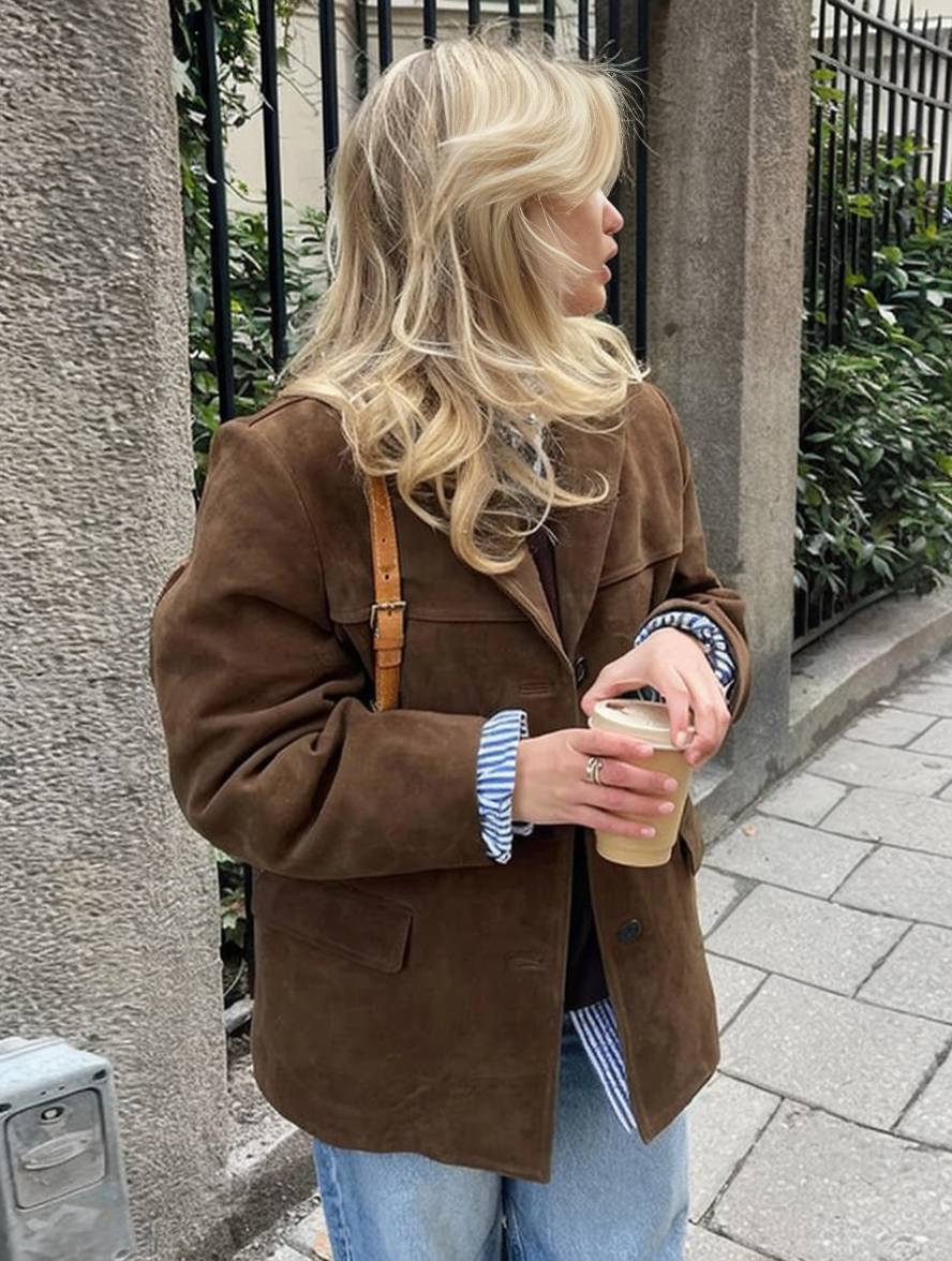 Women’s Stylish Blazer with Buttons and Pockets | Vintage Look