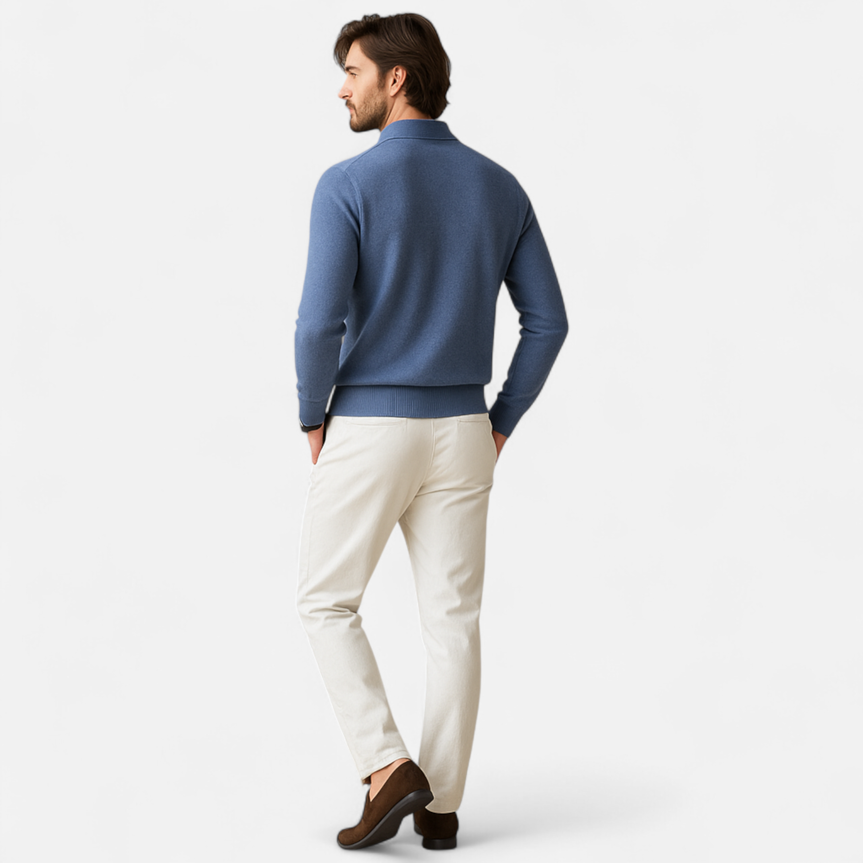 Men’s Classic Polo Pullover | Long Sleeve Style
