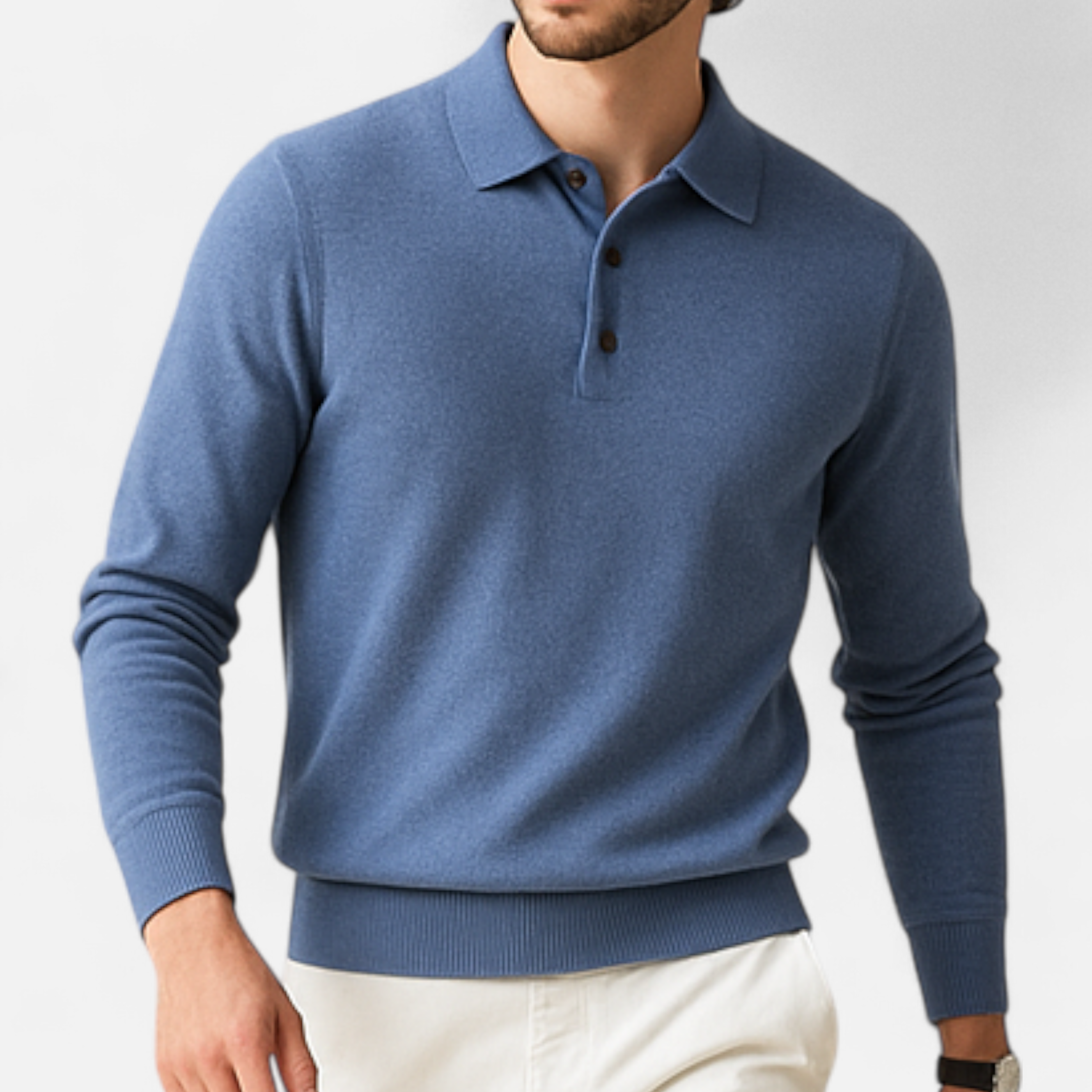 Men’s Classic Polo Pullover | Long Sleeve Style