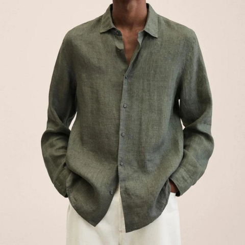 Chemise Slim Décontractée Homme | Respirante & Polyvalente