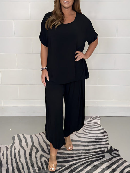 Women’s Stylish Two Piece Set | Blouse and Wide Leg Trouser