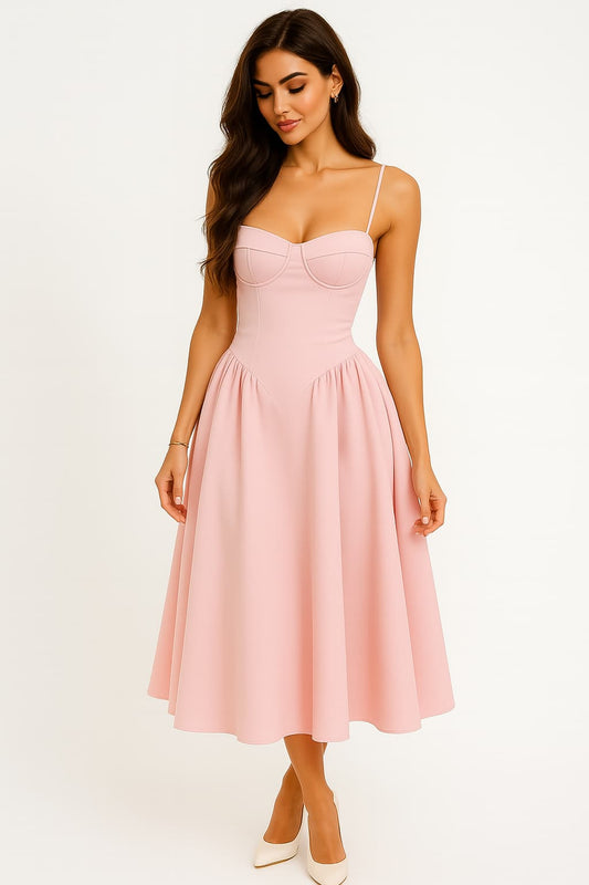 Women’s A-Line Corset Dress | Midi