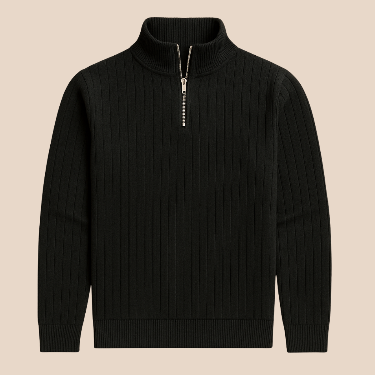 Men’s Half Zip Jumper | Ribbed Design