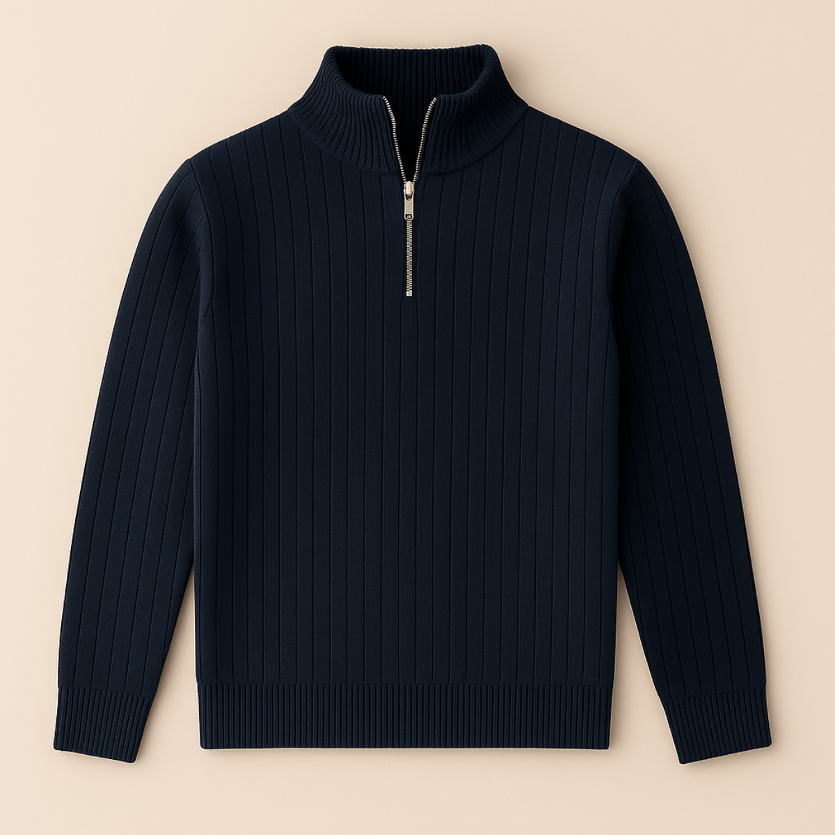Men’s Half Zip Jumper | Ribbed Design