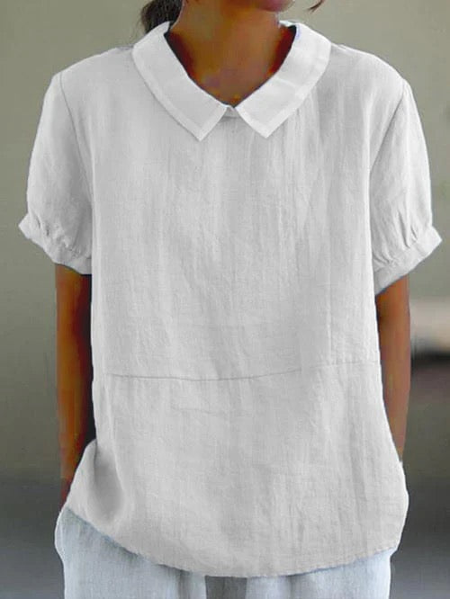 Women’s Short-Sleeve Collared Blouse