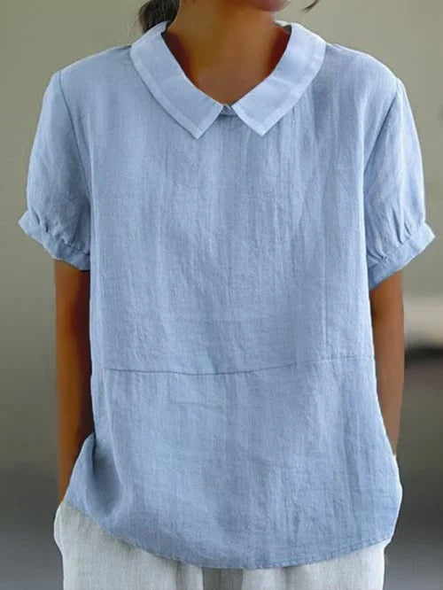 Women’s Short-Sleeve Collared Blouse