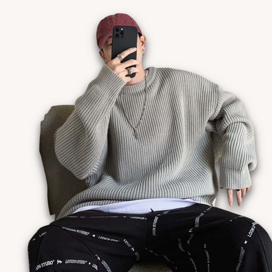 Men’s Casual Oversized Sweater | Cozy Winter Wear