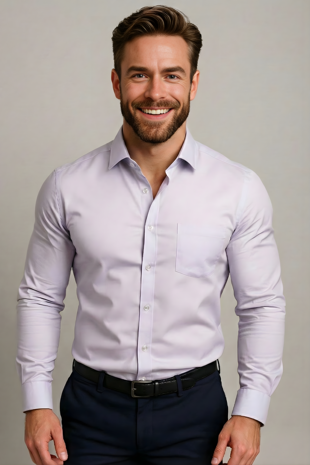 Men’s Long-Sleeve Button Shirt