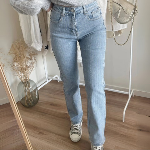 Jean Sculptant Hélène en Denim Extensible | Élégance Brillante