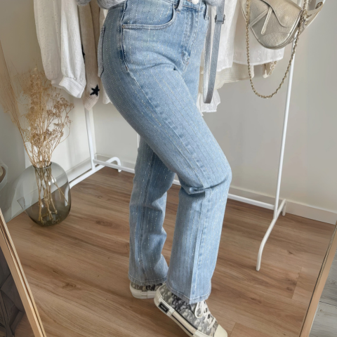 Jean Sculptant Hélène en Denim Extensible | Élégance Brillante