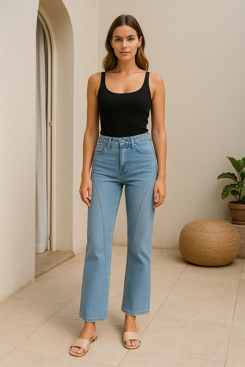 Juliette Taille Mi-Haute Jambe Large