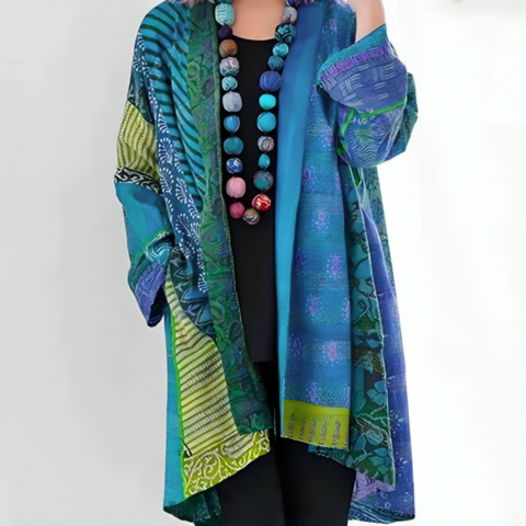 Ethnic Bohemian Fluid Kimono | Colorful