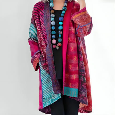 Kimono Ethnique Bohème Fluide | Léger & Coloré