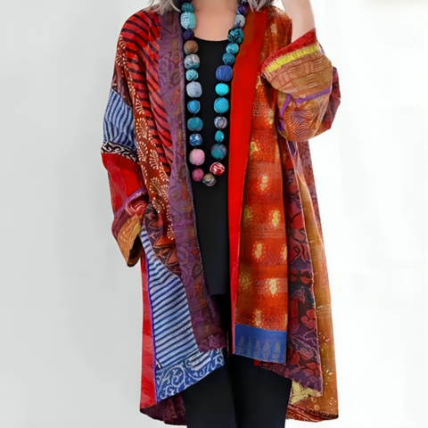 Kimono Ethnique Bohème Fluide | Léger & Coloré